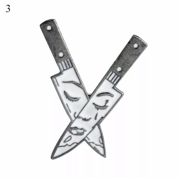 2/$20 Butcher Knives w/face Lapel Pin - Picture 1 of 1